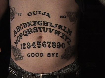 Text Tattoo On Stomach